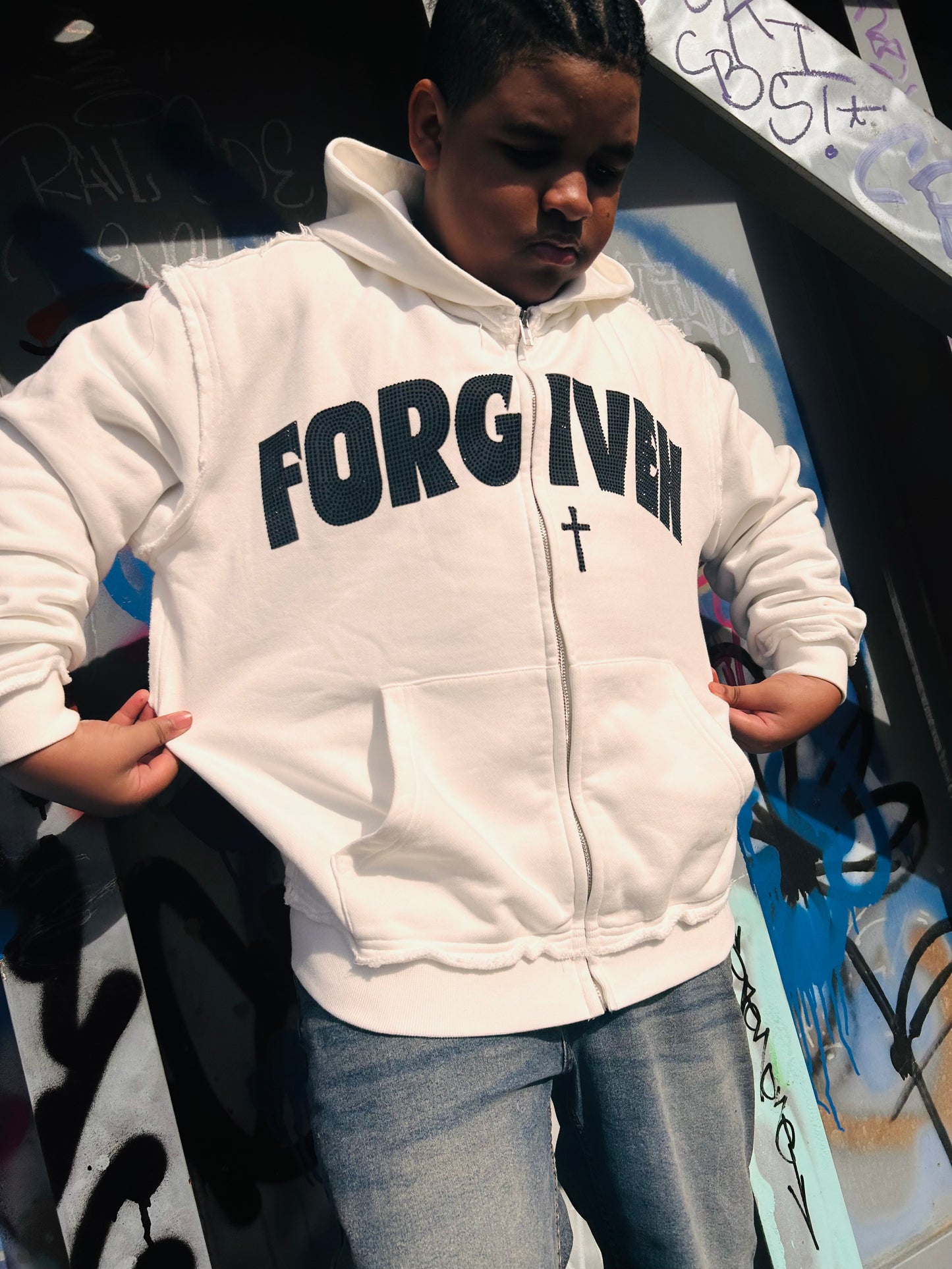 White Forgiven Hoodie