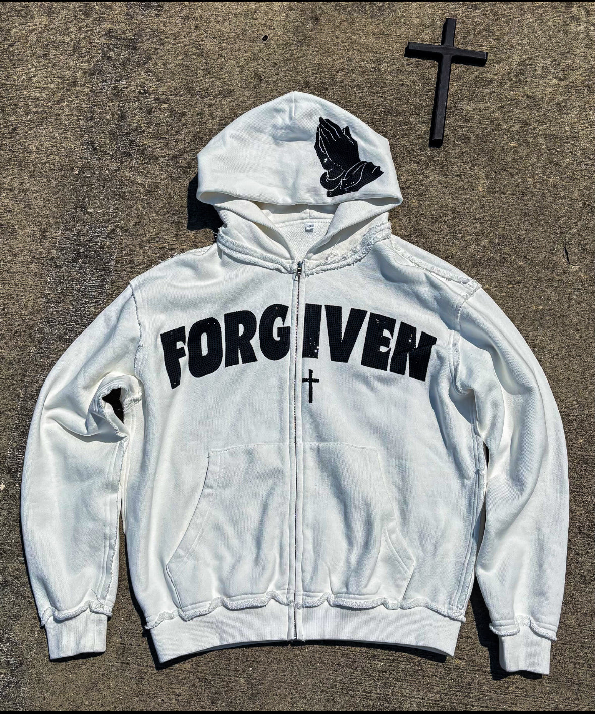White Forgiven Hoodie