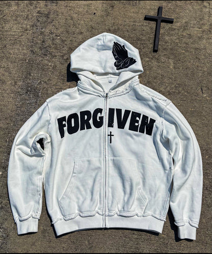White Forgiven Hoodie