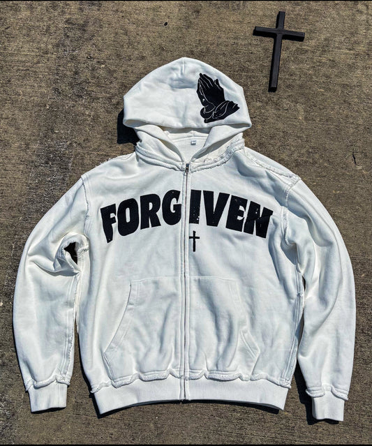 White Forgiven Hoodie