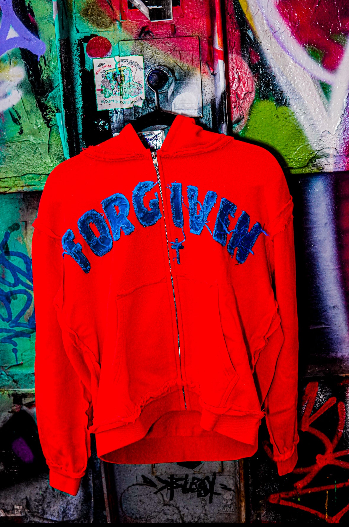 RED FORGIVEN HOODIE PT2